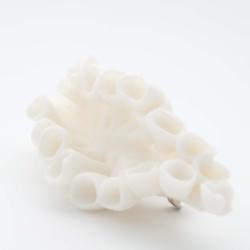 Brooches for Women , Cavalaire Ceramic Brooch, White Color